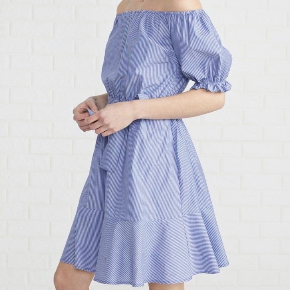 Amour Vert blue striped dress